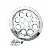 Chrome Rear Pulley Outer Cover Fit For Harley Big Twin 80-99 Sportster 1991-2003